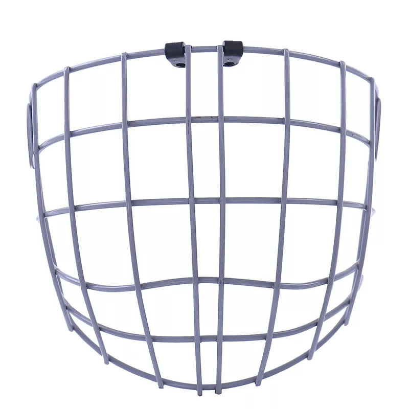 Flat Wire At Round Wire Hockey Player Helmet Cage