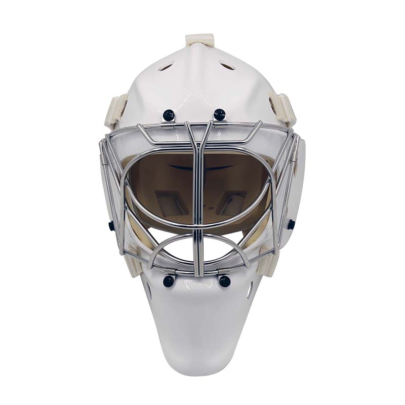 PC Shell Hockey Goalie Helmet na May Cat Eye Cage Napakalakas na Toughness at Cold-weather Endurance